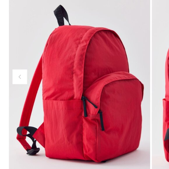 BAGGU Candy Apple Red Color w. Black Accents Large Nylon Backpack 16x12x5.5\